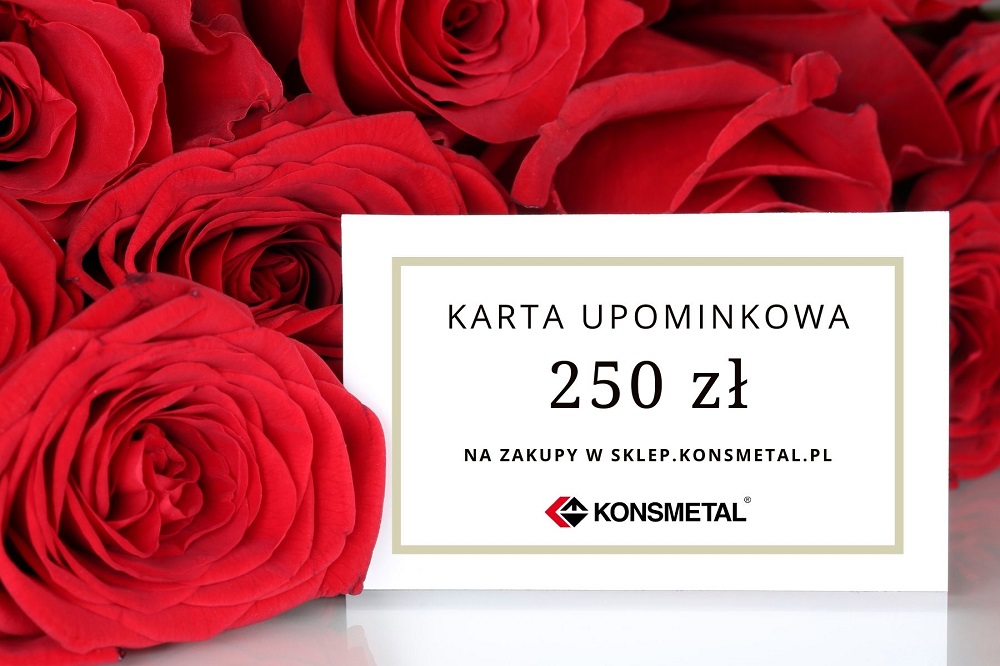 Voucher - karta upominkowa do wykorzystania w sklep.konsmetal.pl